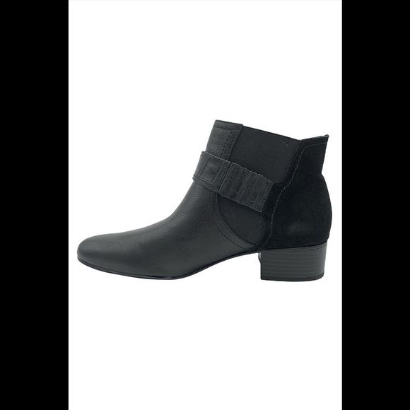 LOGO by Lori Goldstein Ankle Boots with Buckle Detail Black - Medium - Picture 3 of 5